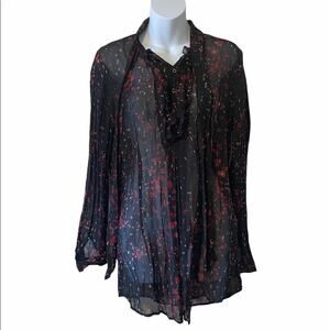 Sandwich Red & Black Printed LS Blouse